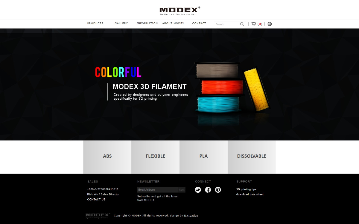 網頁設計-網站設計 - 奇美集團 MODEX - 桌機版設計