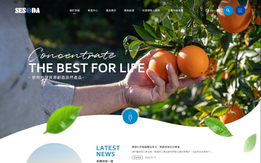 網頁設計-網站設計 - 東碱股份有限公司 - 桌機版設計