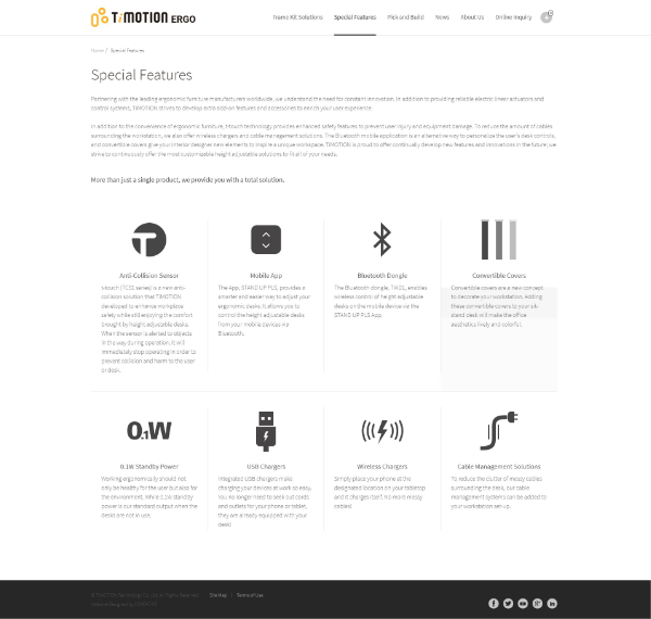 網頁設計-網站設計 - 第一傳動科技股份有限公司-TiMOTION ERGO - 內頁設計